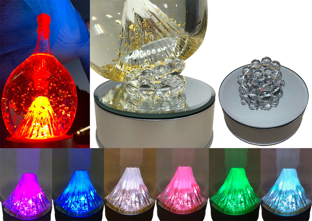 LEDライトターンテーブル/水晶数珠